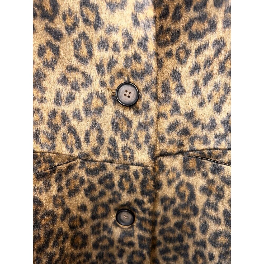 Old Navy Women’s Faux Fur Raglan Sleeve Mid Length Leopard Print Coatigan Sz. M - Picture 12 of 16